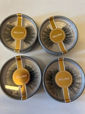 Bellami Lashes Bundle 4 Pairs After Hours & Tried True Glam Lash Set New